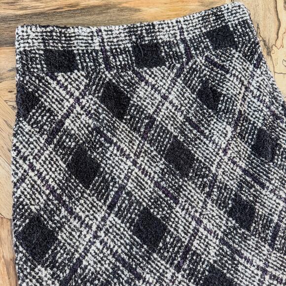 Antonio Melani, Black & White Plaid Tweed Pencil Skirt/Mini Skirt, Women's 6 - Picture 11 of 11